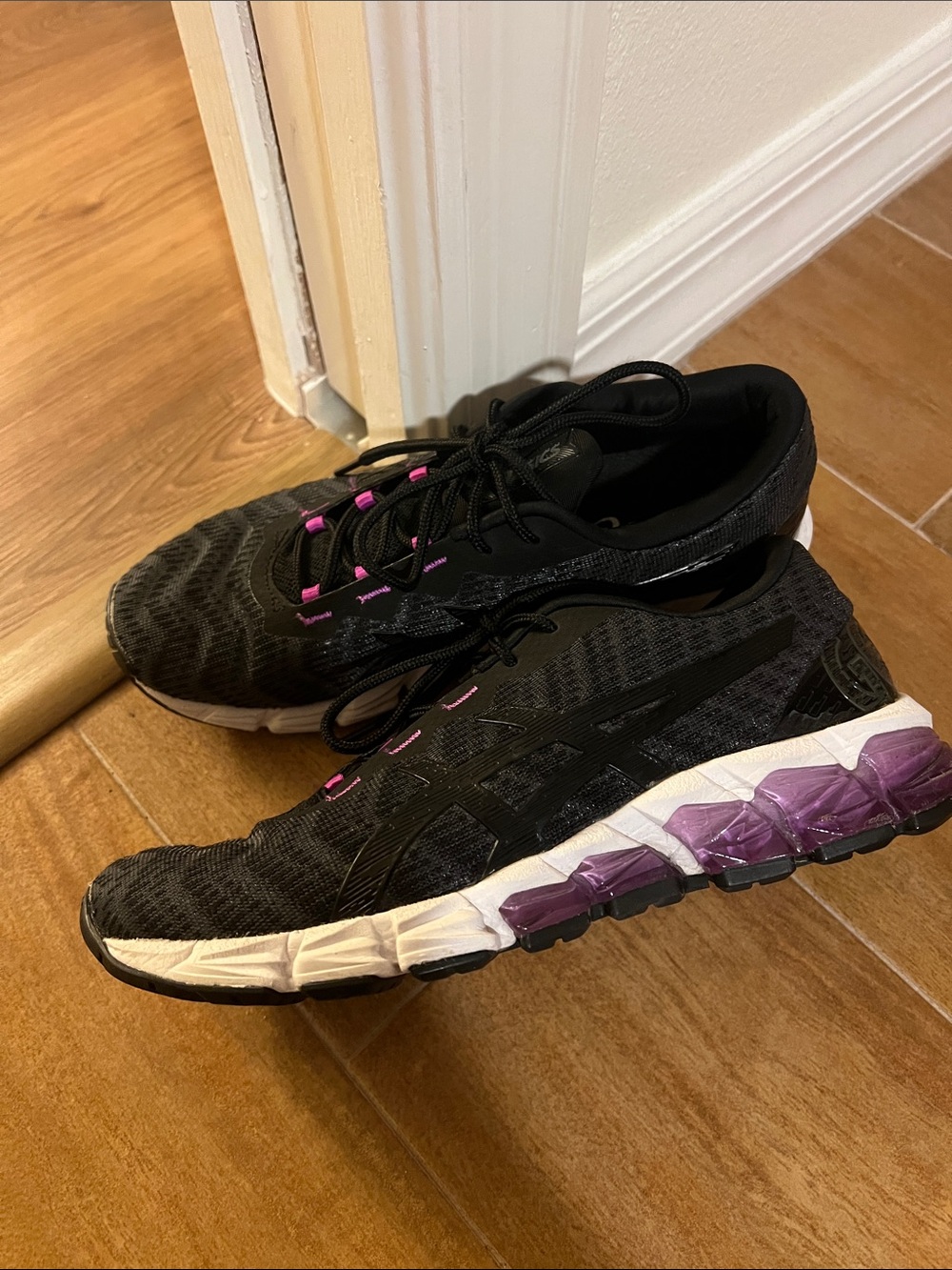 ASICS Black and Purple Women's Running Sneakers